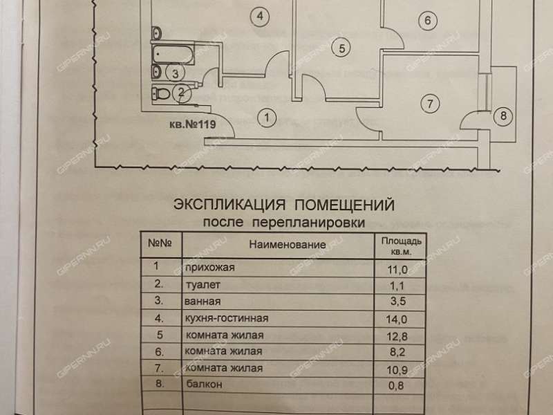трёхкомнатная квартира на Юбилейной улице дом 34